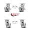 Service Caster 5 Inch V Groove Semi Steel Caster Set with Roller Bearings 4 Swivel Lock 2 Brake SCC-30CS520-VGR-TLB-BSL-2-BSL-2 - alternate 7